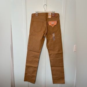 Levi’s original 501 men’s pants, 32 W 34 L, tan color, NEW w/tags!